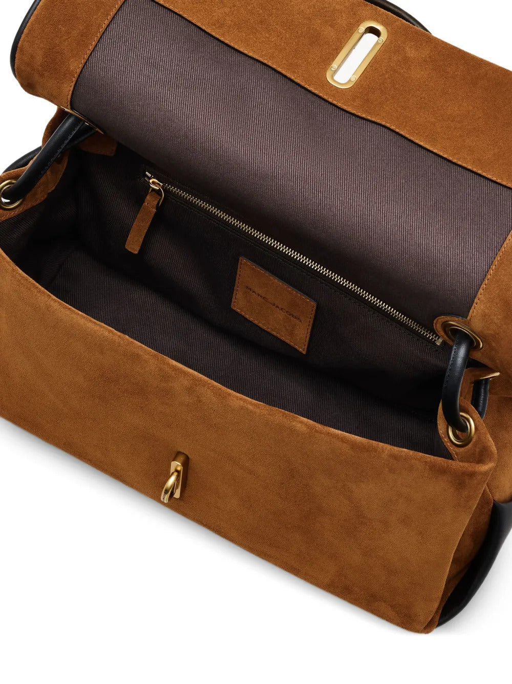 Borsa a spalla media in pelle scamosciata