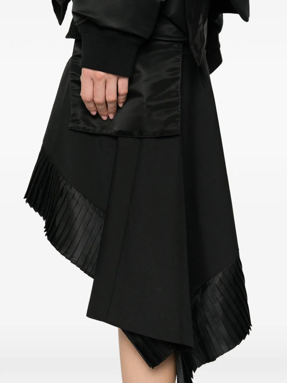 cargo-pocket midi skirt