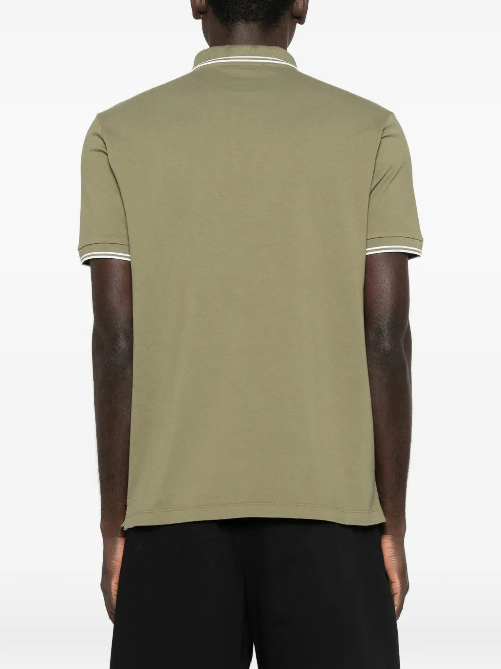 stripe-trim polo shirt