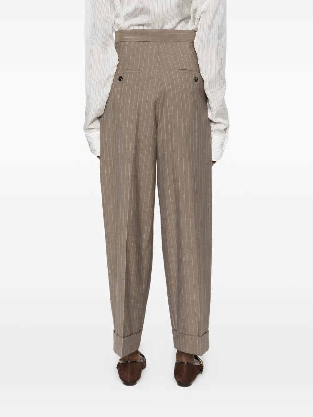 MXMMANETTA pinstriped pleated trousers