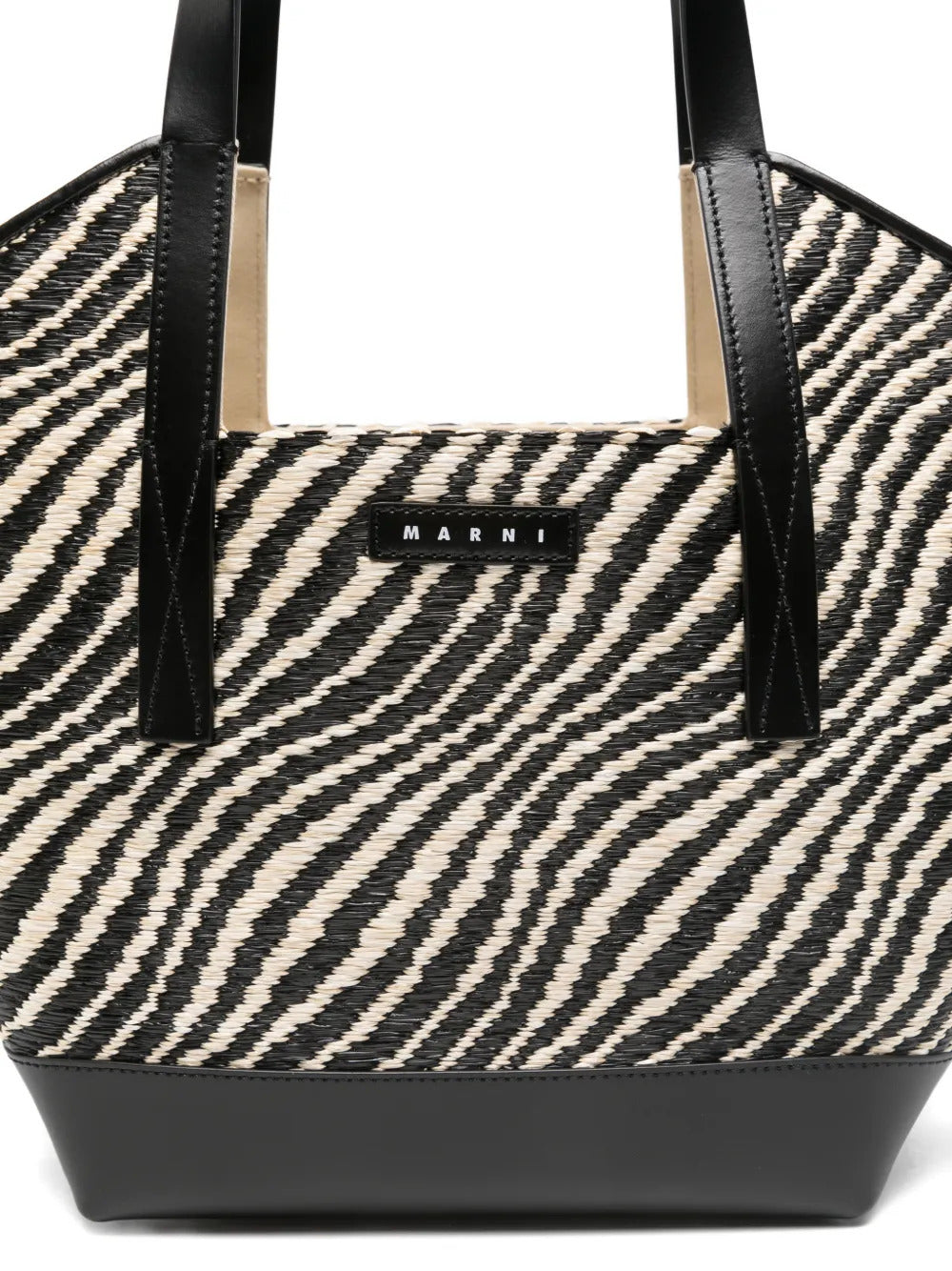 small Waves zebra-stripe tote bag
