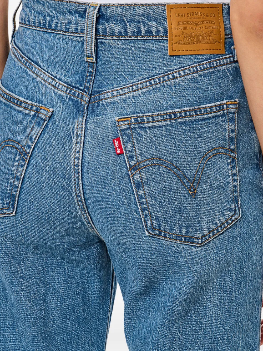Jeans dritti in misto cotone