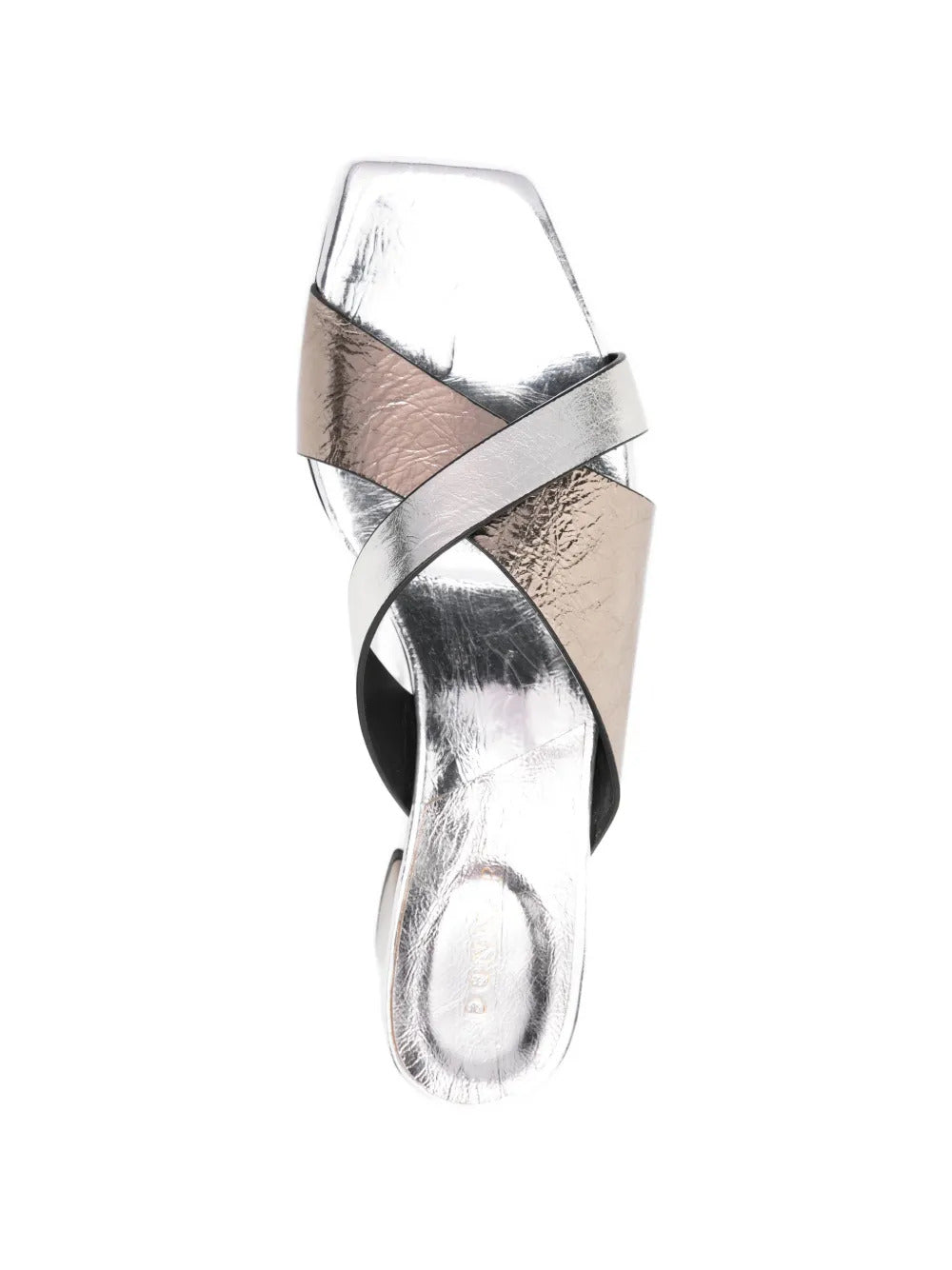 crossover-strap leather sandals