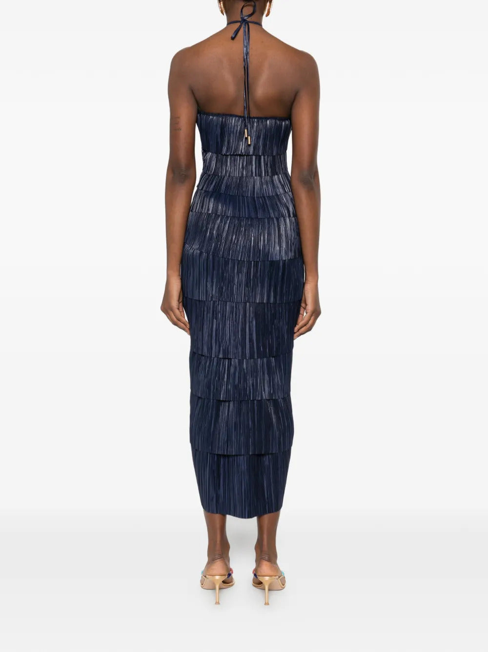 Abito midi Patrizia con scollo all'americana