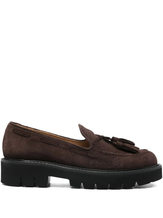 tassel leather loafers