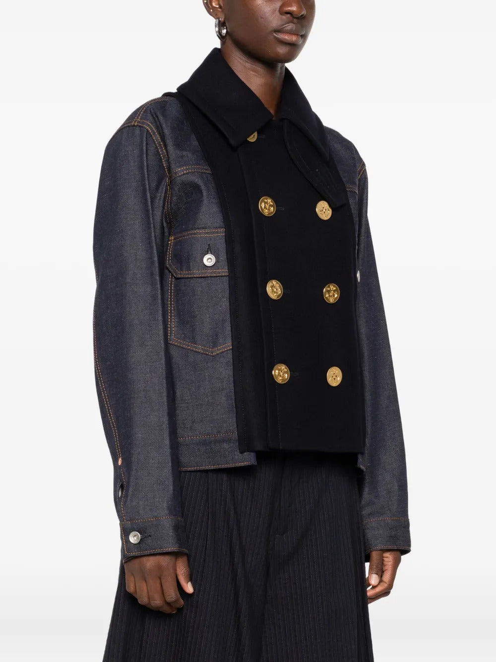 x Levi's® double-breasted denim jacket