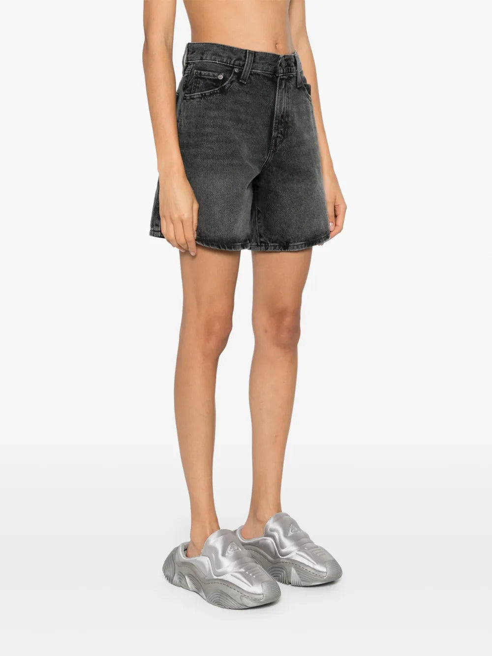 Shorts denim a vita alta