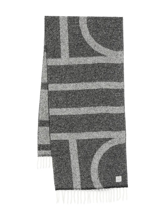 monogram jacquard scarf