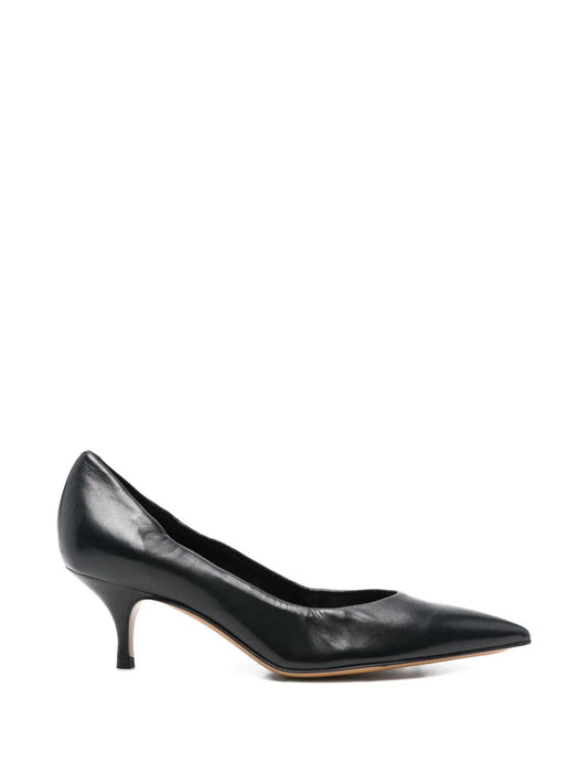 blue pointed toe stiletto heel