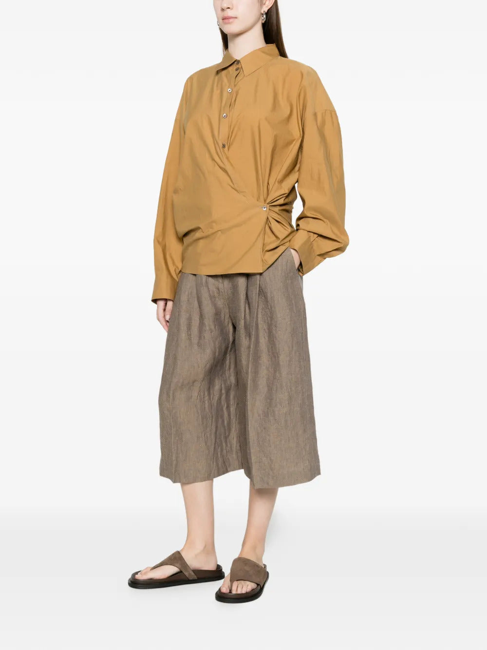 wrap-over shirt