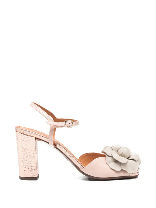 Biuty flower block-heel sandals