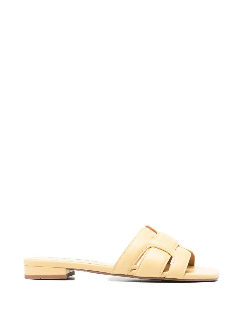 Cremes woven leather sandals