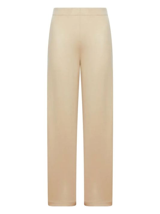 elasticated-waist silk trousers