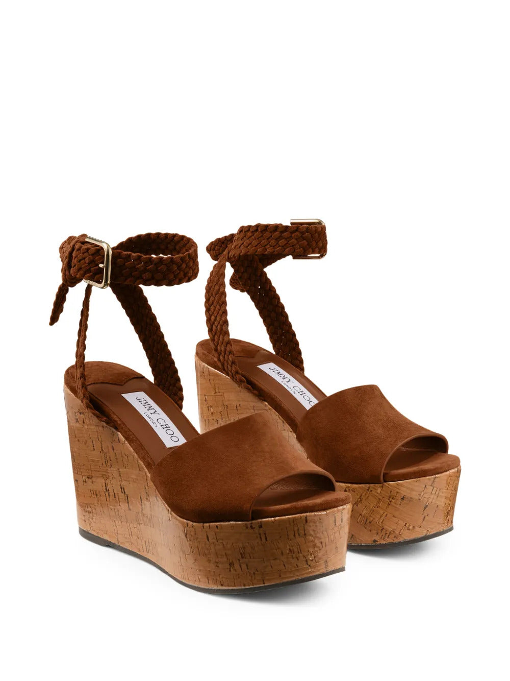 suede wedge-heel sandals