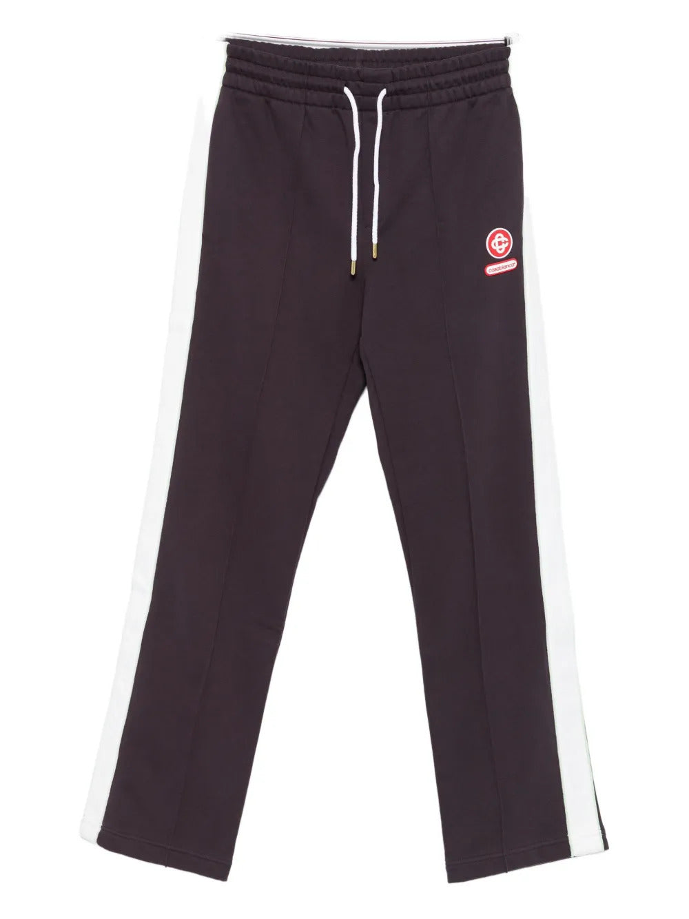 side-stripe cotton trousers