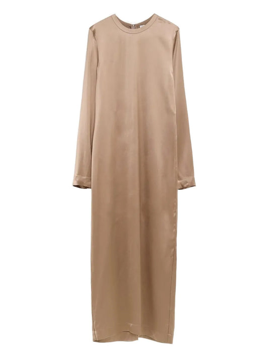 long-sleeved maxi dress