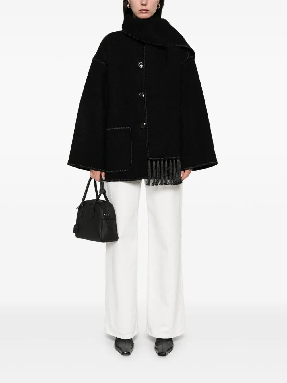 Cappotto con foulard