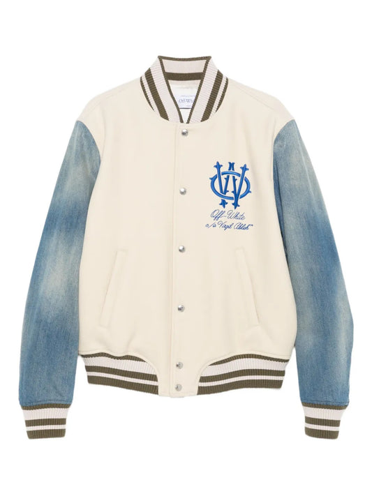 Bomber con maniche denim