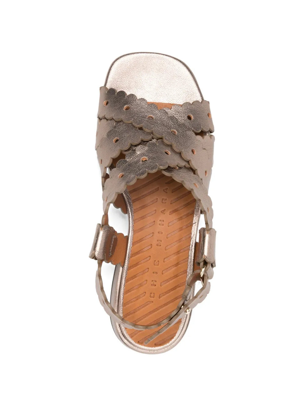 scalloped-hem sandals