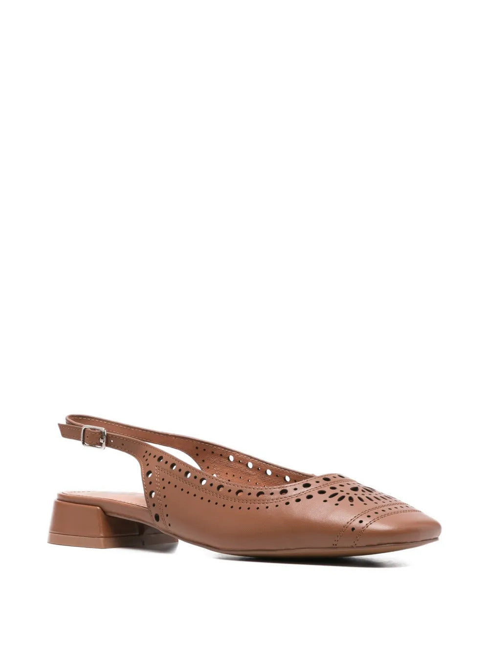 laser-cut slingback ballet flats
