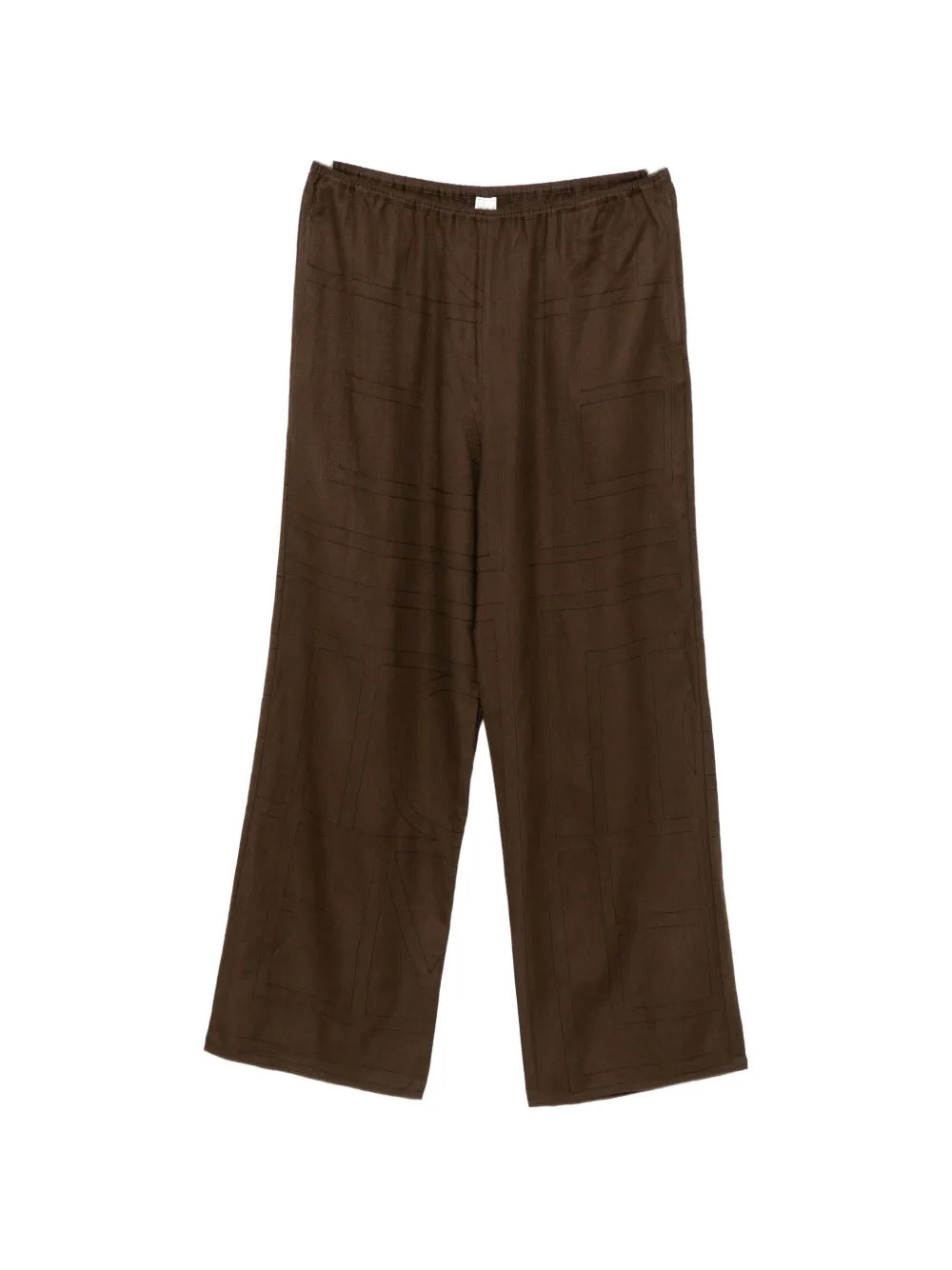 Pantaloni con cuciture a vista