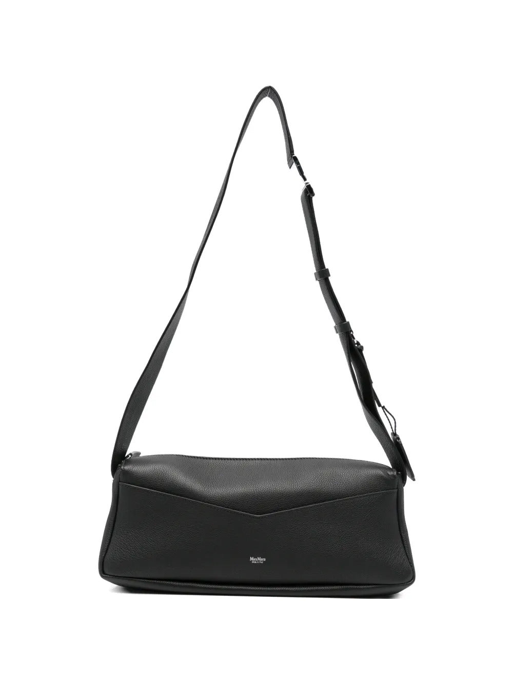 Borsa a spalla in pelle con zip