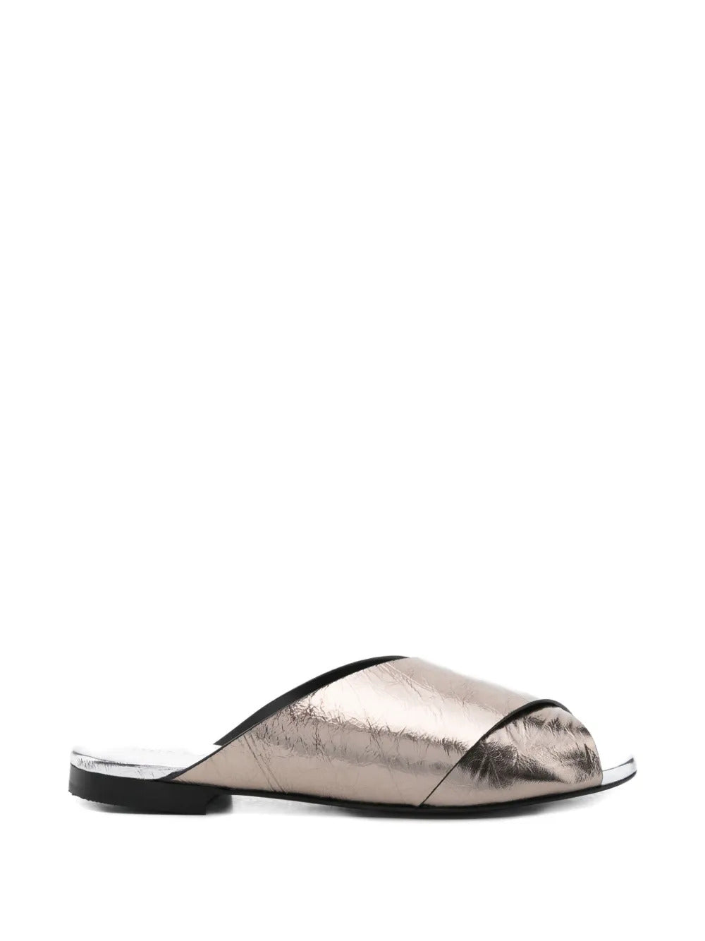 crossover leather sandals