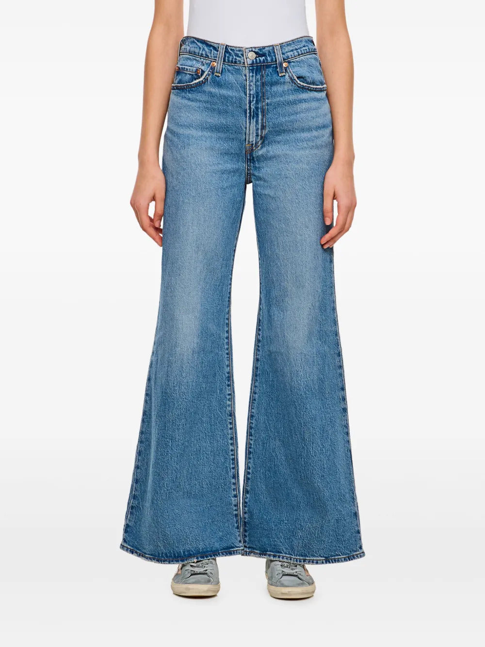 Jeans dritti in misto cotone