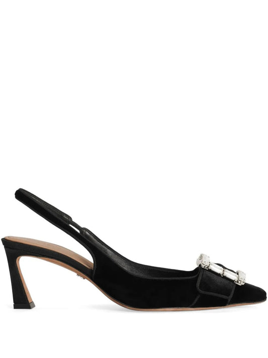 Pumps con fibbia gioiello
