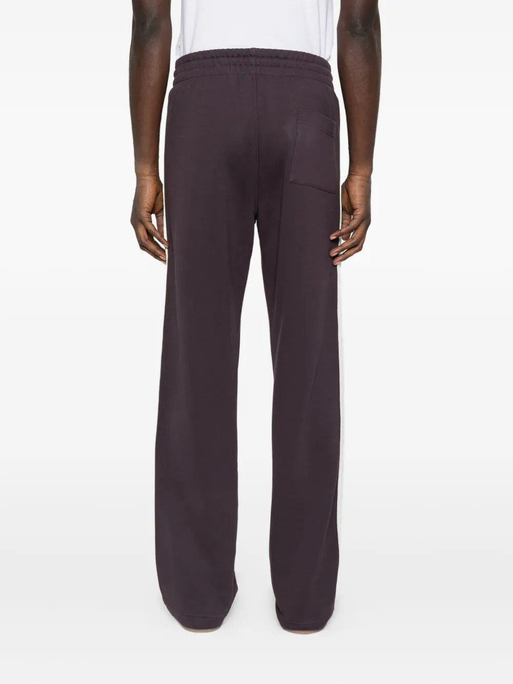 side-stripe cotton trousers