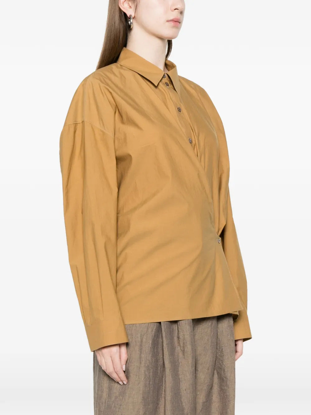 wrap-over shirt