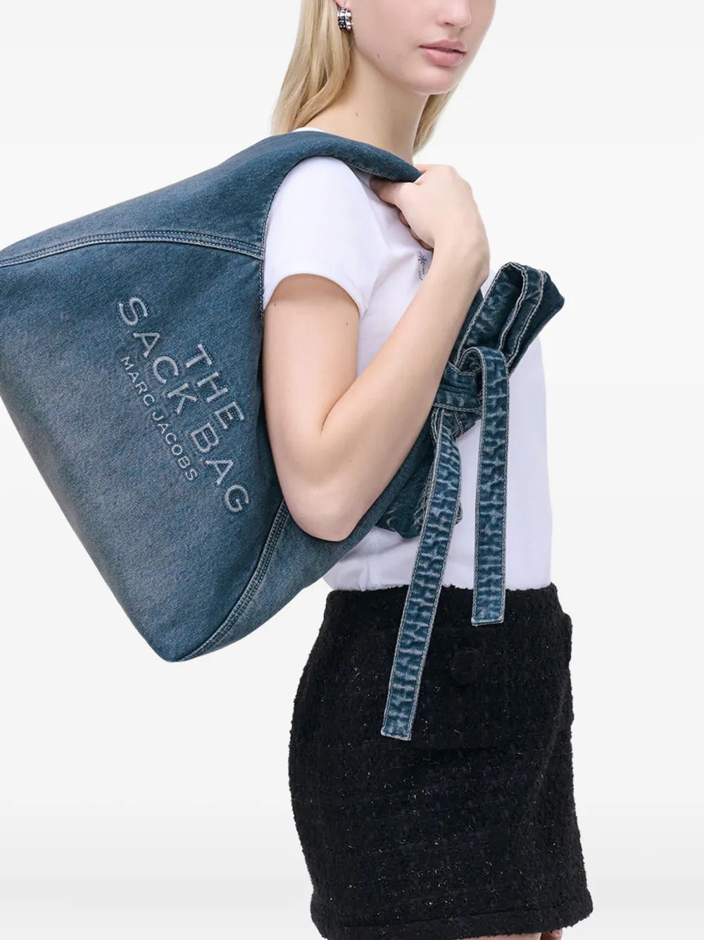 Borsa The Bow Denim Sack