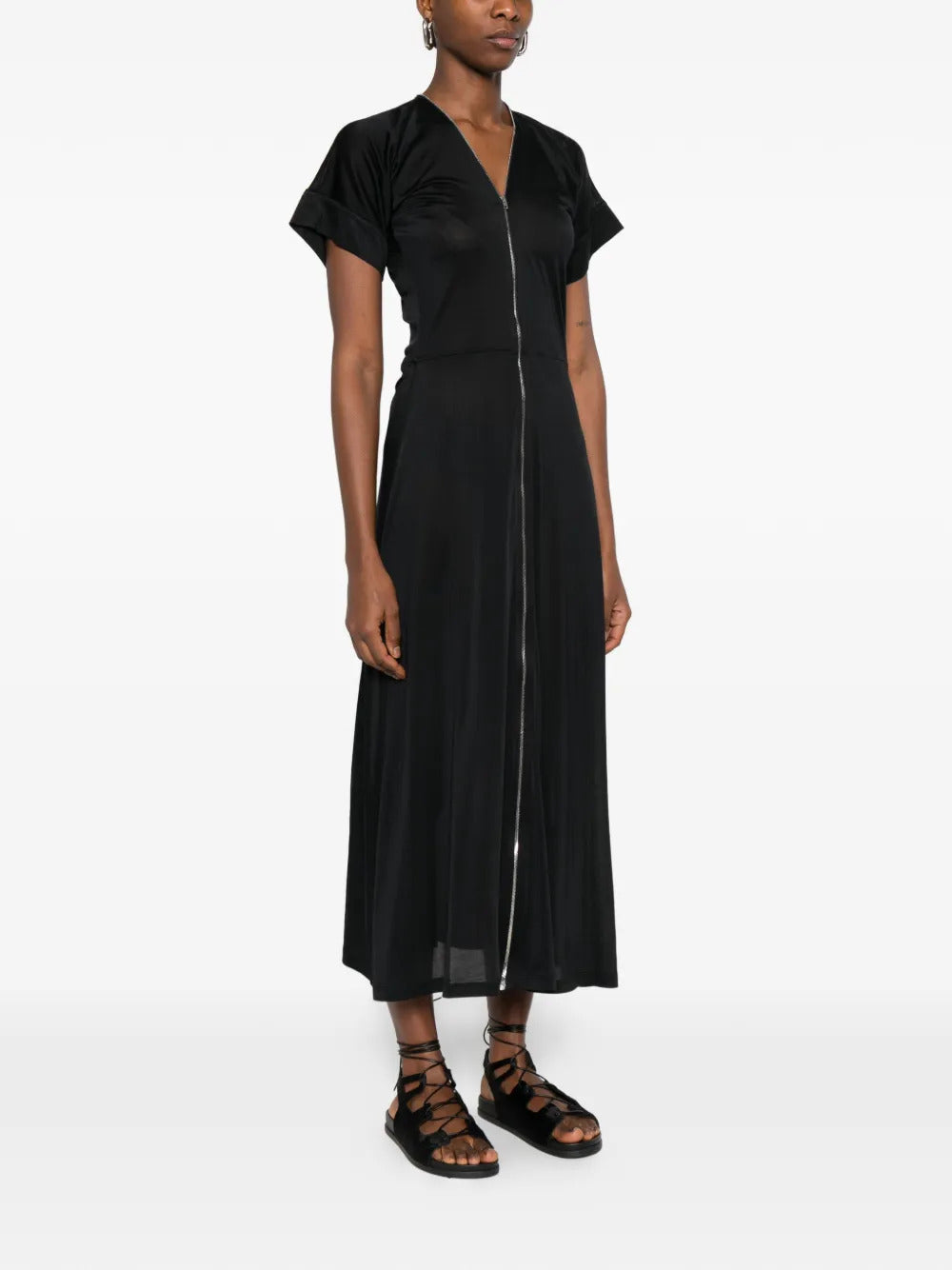 Abito midi con scollo a V