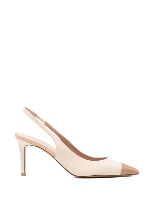 cap-toe slingback pumps