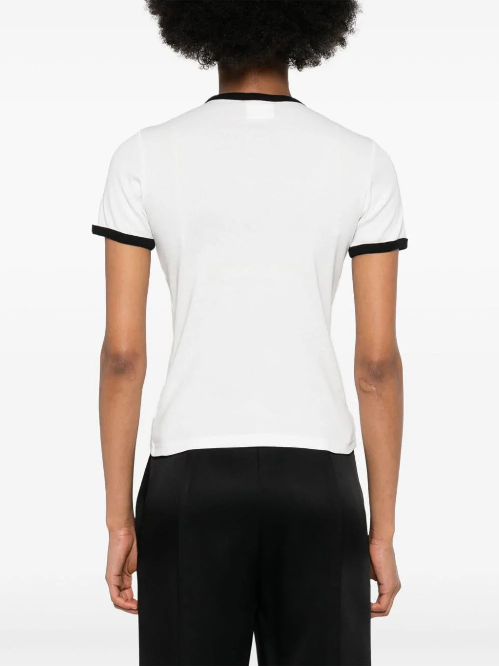 T-shirt con bordo a contrasto