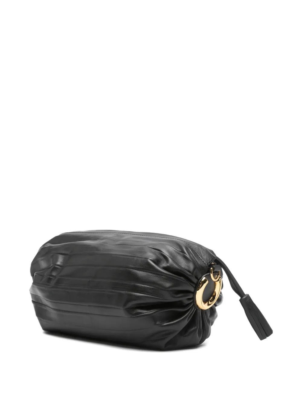 logo-lettering leather satchel