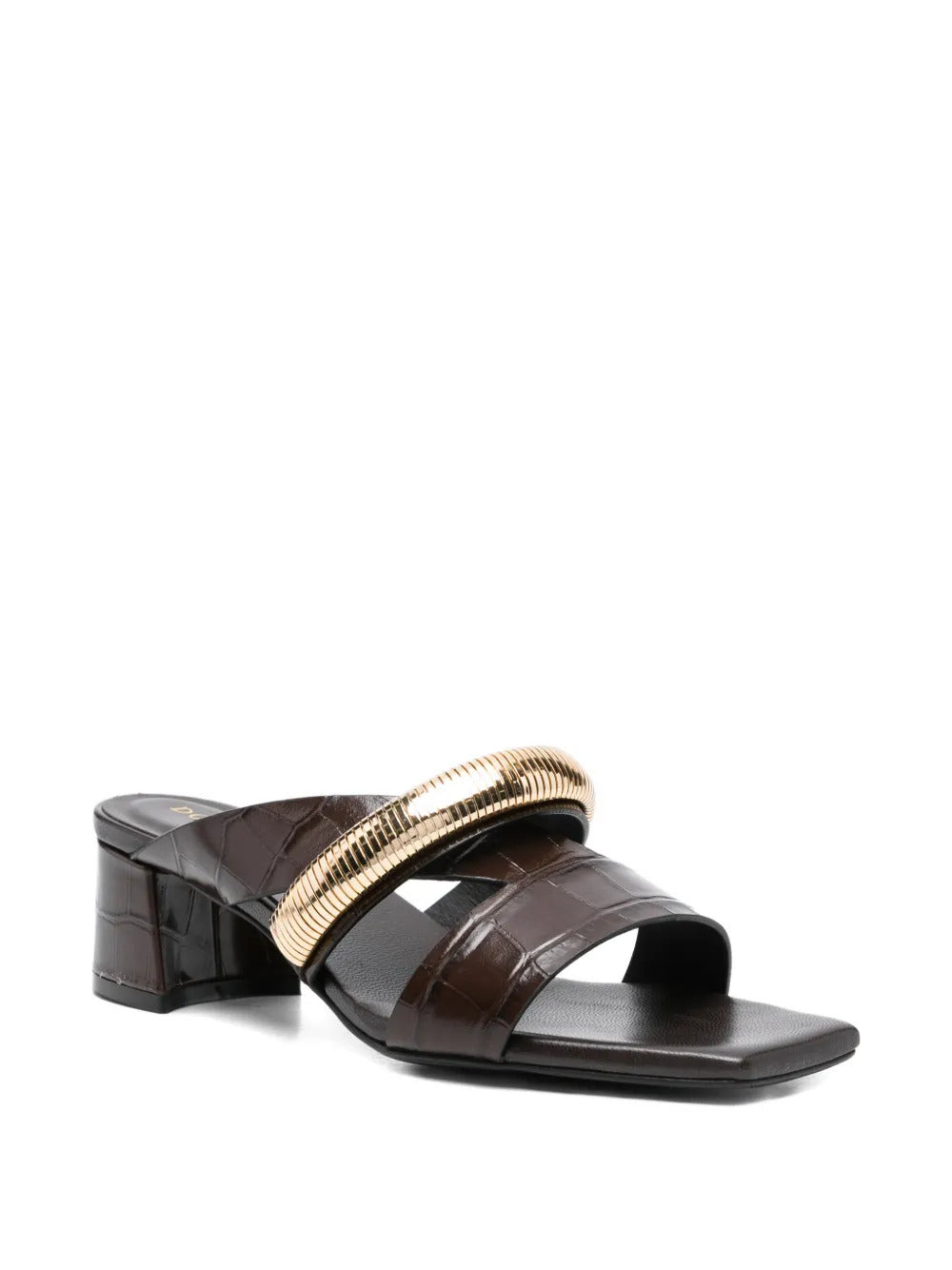 croc-effect strap sandals