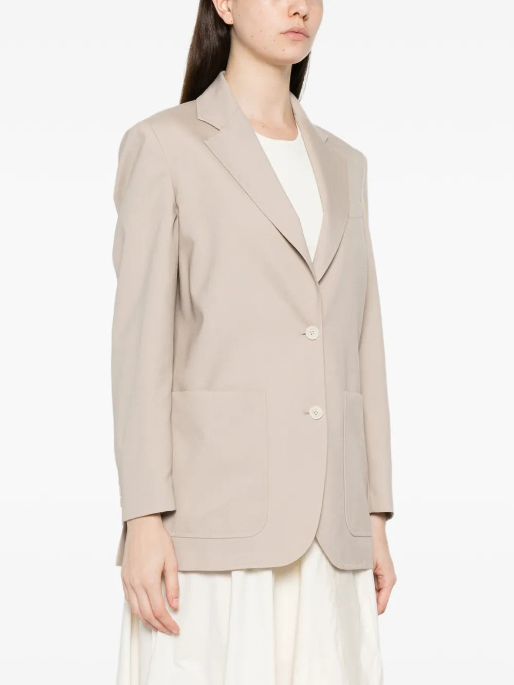 Blazer con tasche applicate e bottoni