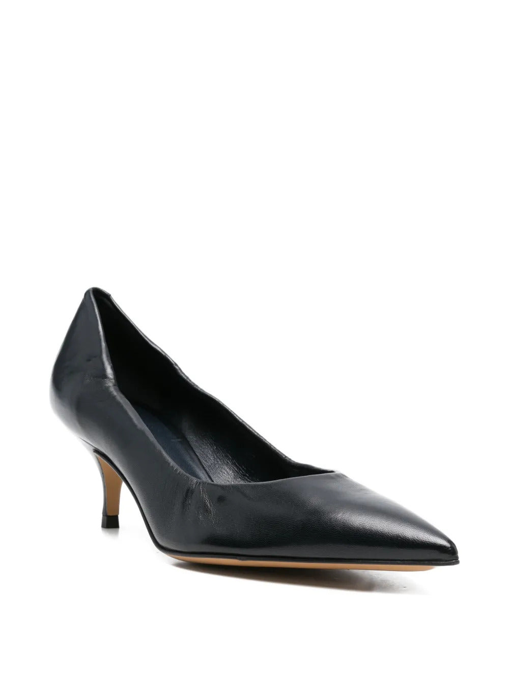 blue pointed toe stiletto heel
