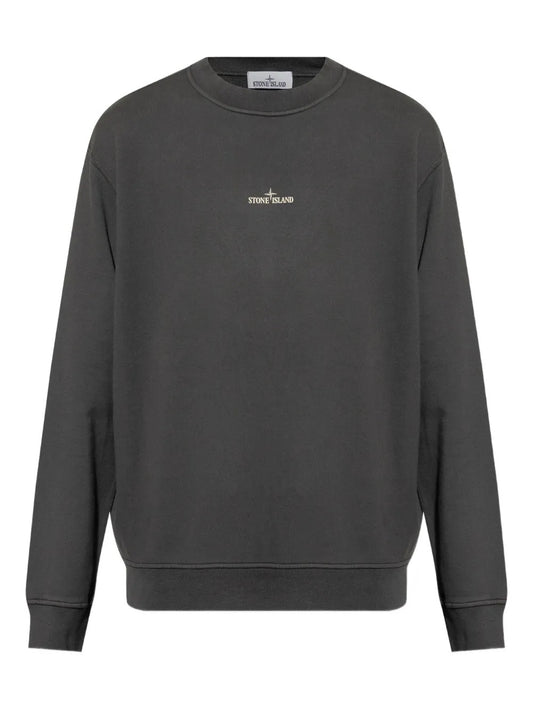 logo-embroidered crew-neck sweatshirt