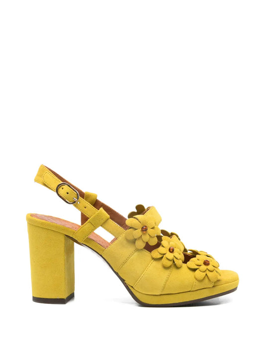 flower perli leather sandals