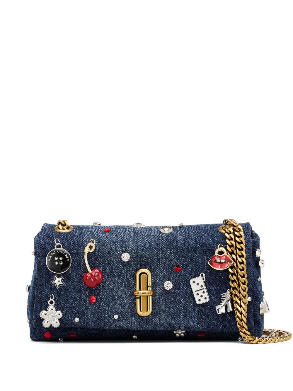 Borsa a tracolla The Trinket mini con charm e catena