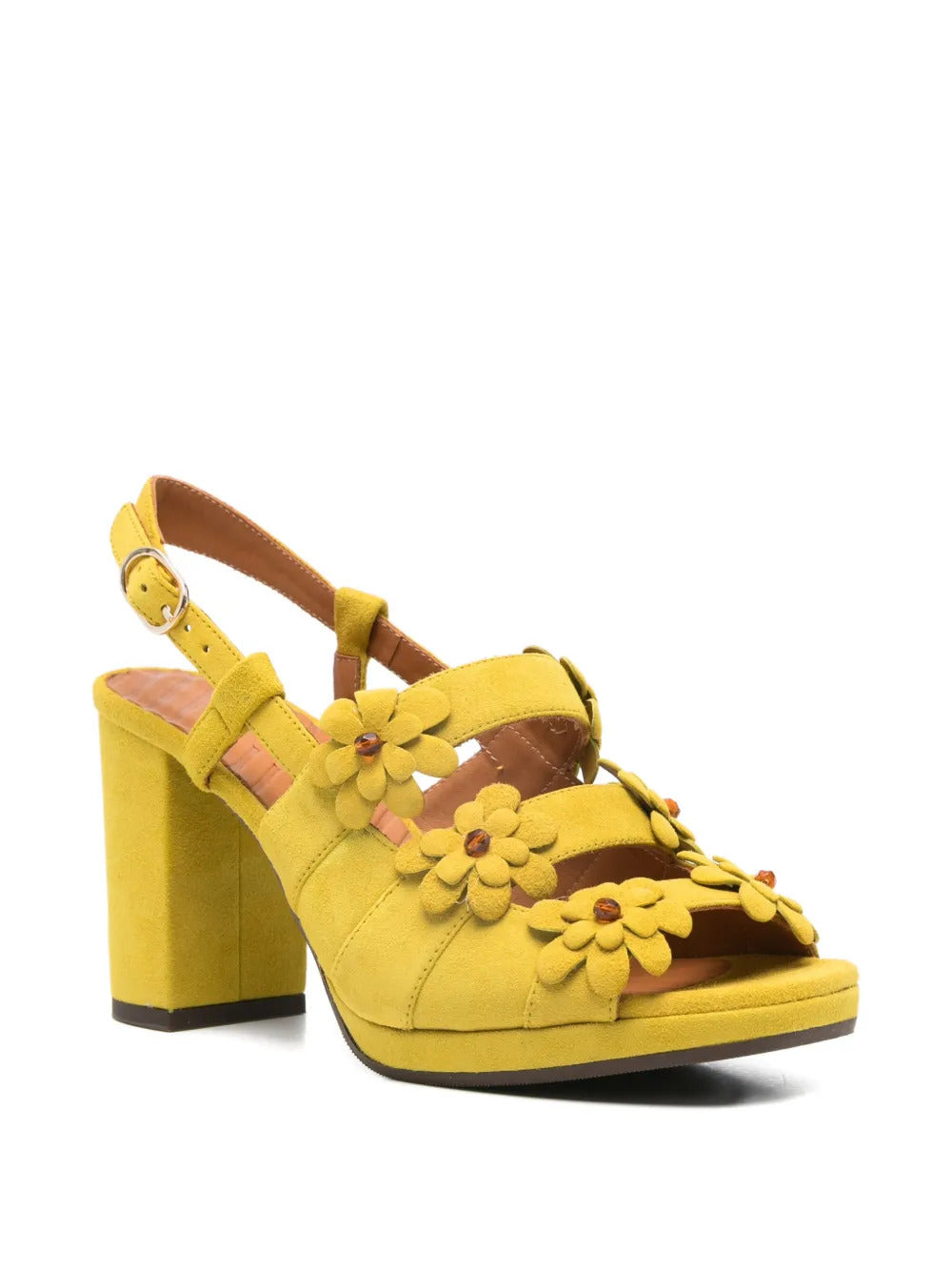 flower perli leather sandals