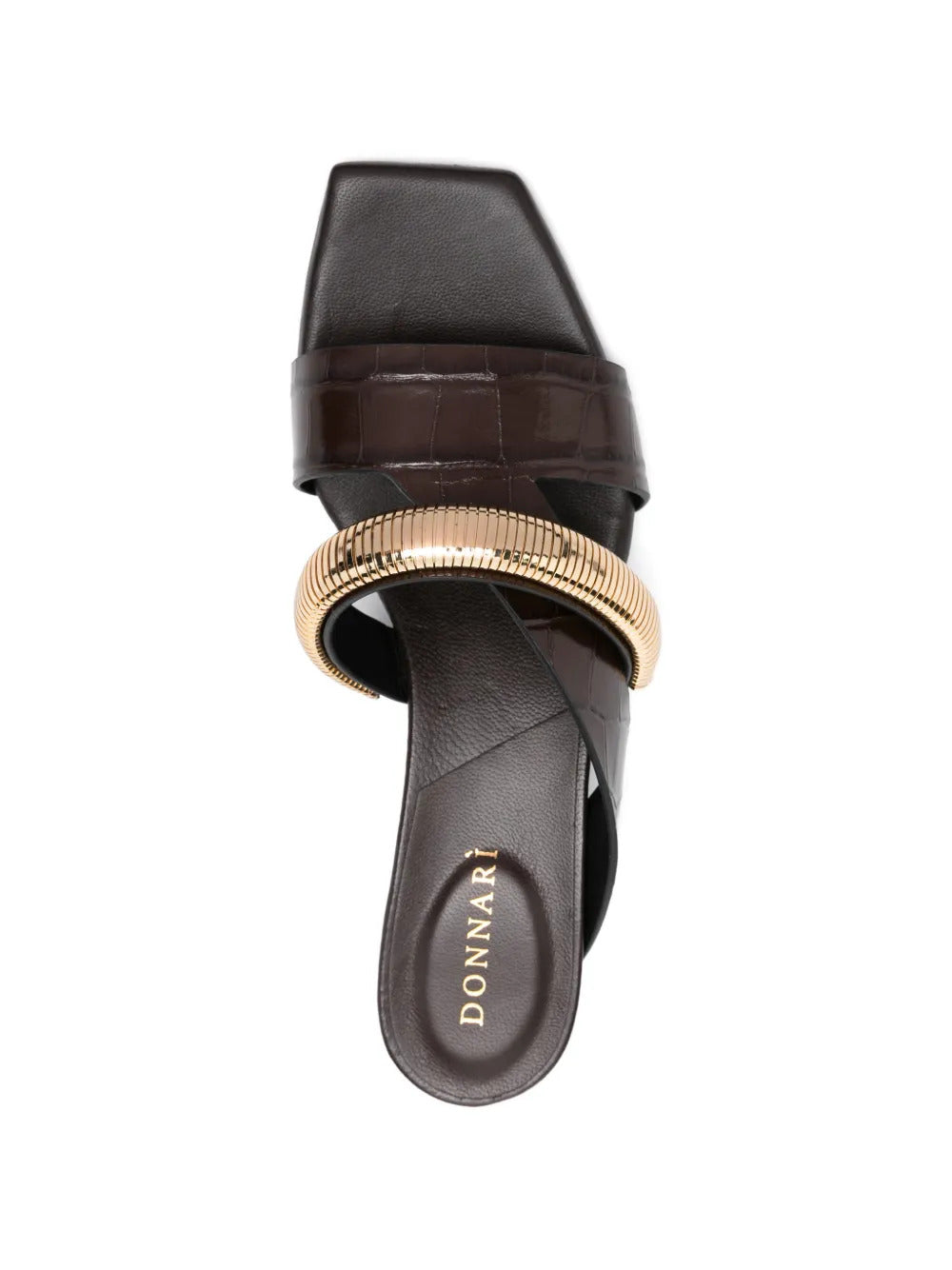 croc-effect strap sandals