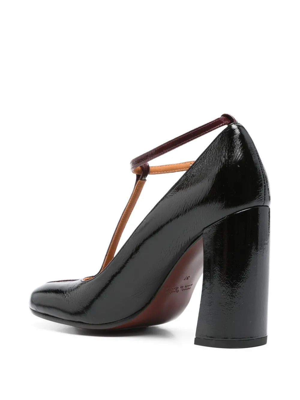 100mm Wotashi patchwork T-bar pumps