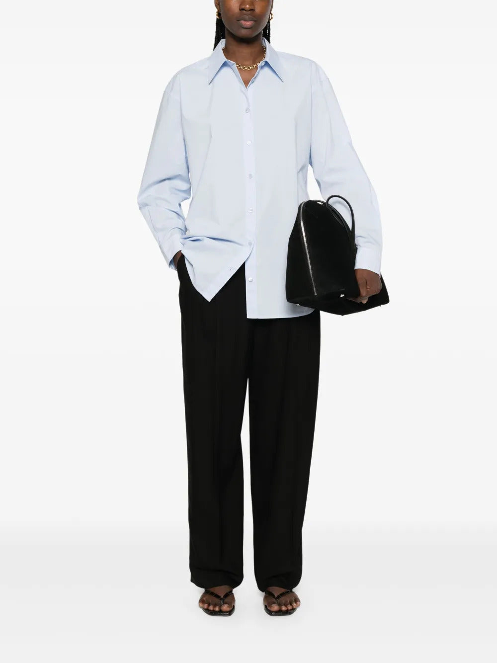 Pantaloni con pieghe