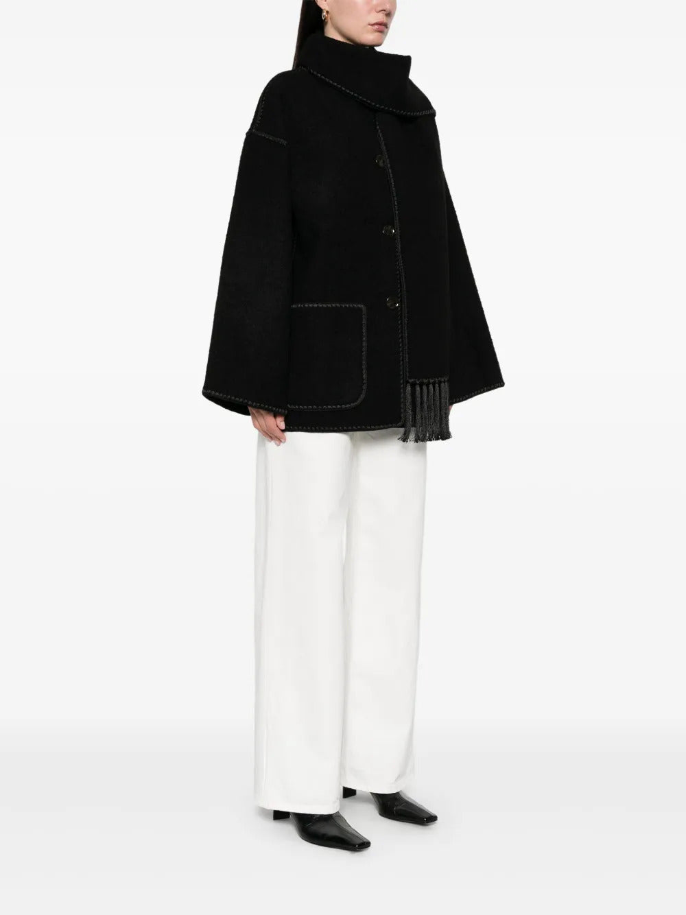 Cappotto con foulard