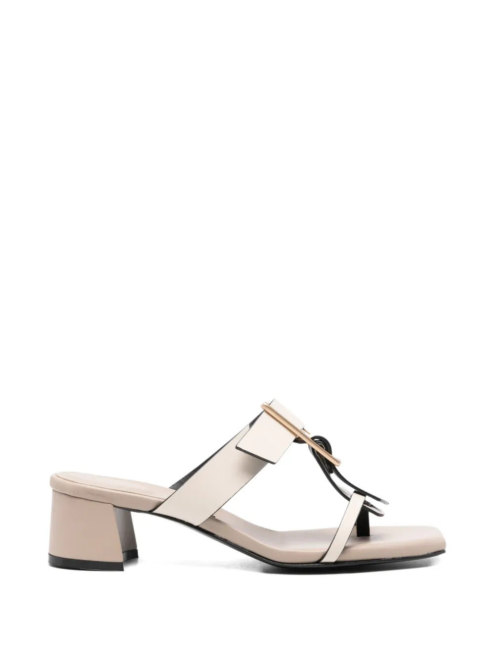 beige leather sandals