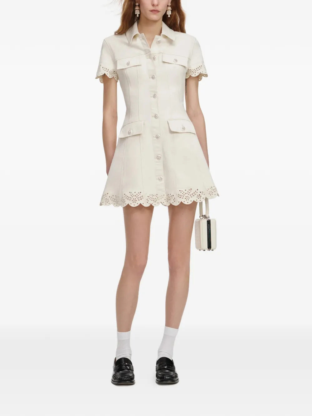 jewel-embellished mini dress