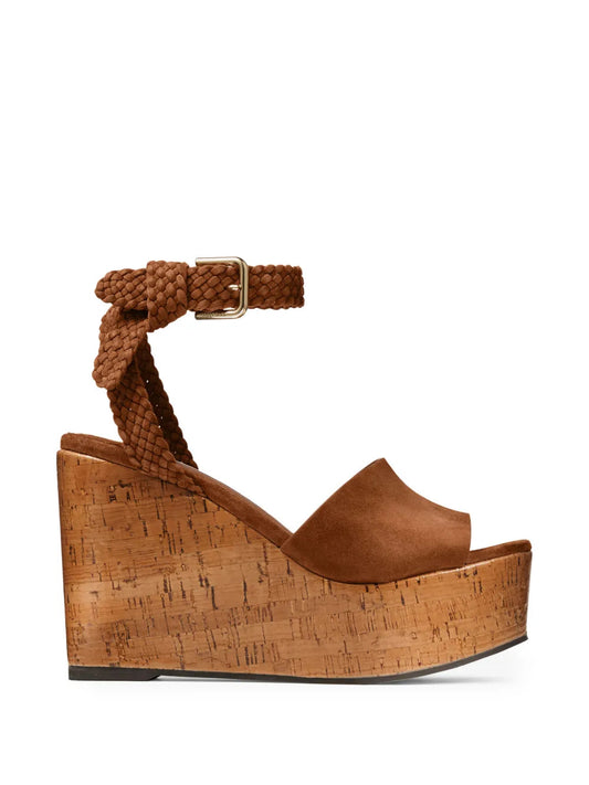 suede wedge-heel sandals